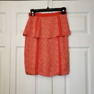 Anthropologie Plenty Peplum skirt size 0